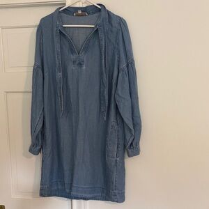 LOFT Light Blue Denim Tunic Dress